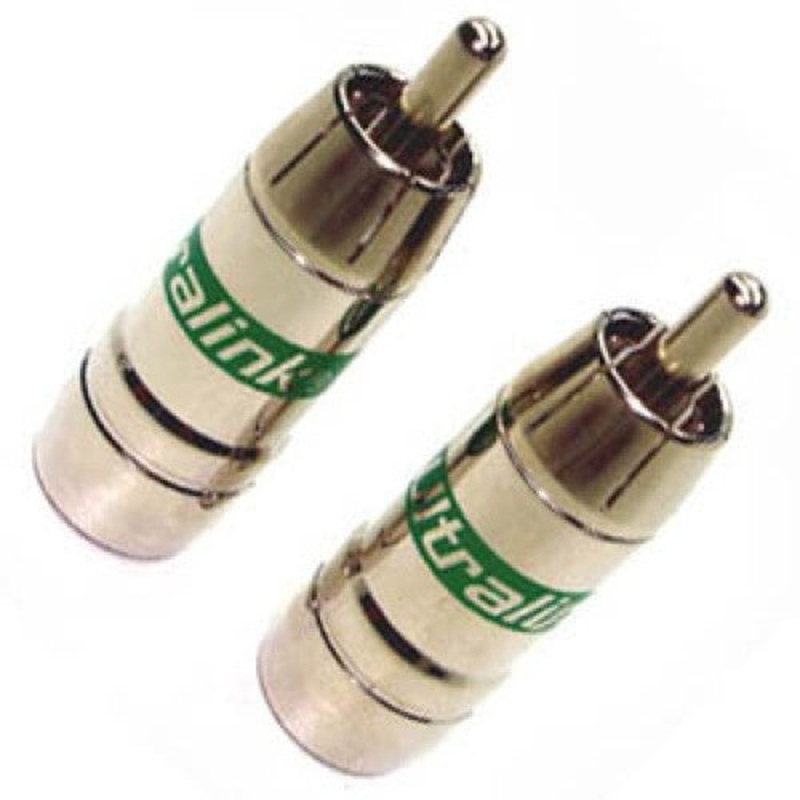 GAA-826-2 – RCA PLUG TWIST ON RG6 GREEN  (2 pcs/pkg)