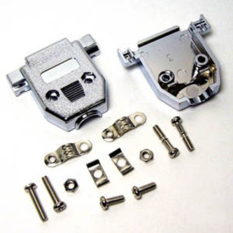 HB-15C – DB15 HOOD 2PC METALIZED PLASTIC