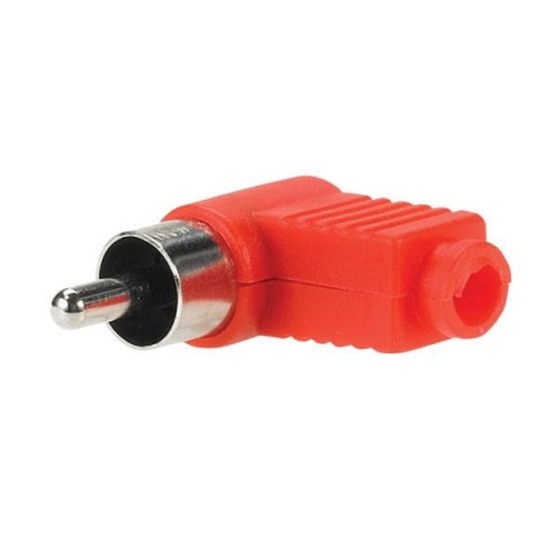1274-0383 – RCA PLUG RA SOL PLASTIC RED  (2 pcs/pkg)