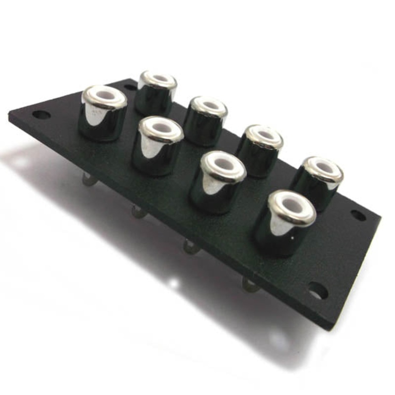 274-370 – RCA JACK 8P CHMT PLAST BLK TIN
