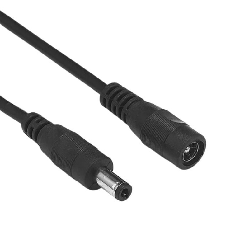 BAREX-011707 – DC POWER CABLE ASSY 2.1MM PL TO JK 6FT EXTENSION CABLE BLACK