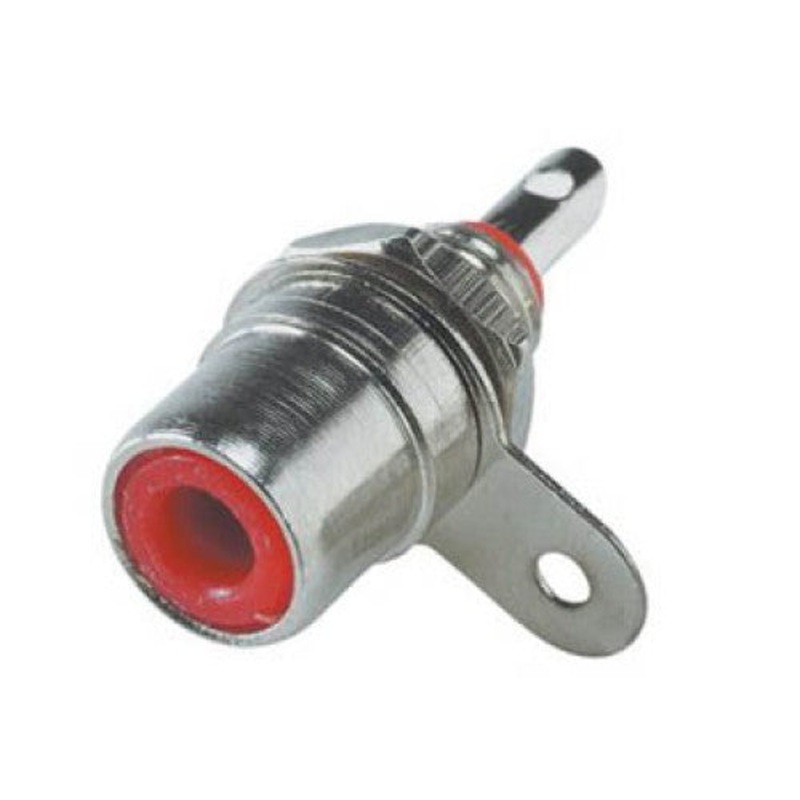 CA055R – RCA JACK CHMT SOL RED TIN  (2 pcs/pkg)