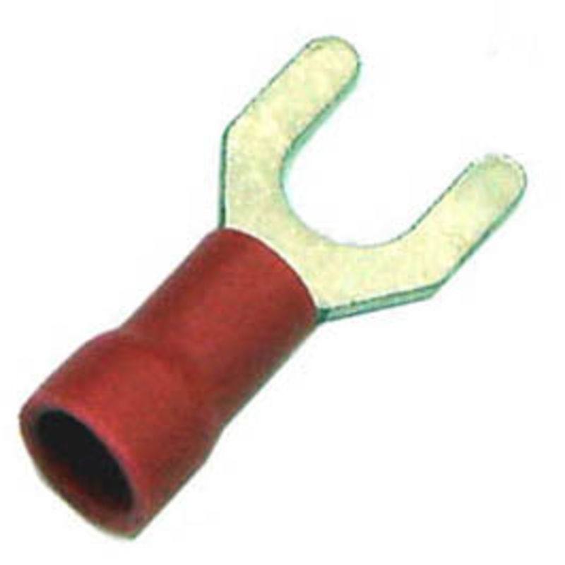 160126-100 – SPADE TERM RED #10 22-18AWG ID-5.3MM WIDTH-9.4MM (100 pcs/pkg)