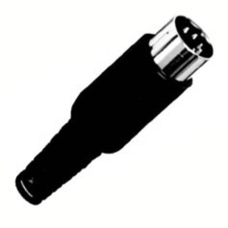 25-280-1 – DIN PLUG 8POS INLINE PLASTIC BLACK
