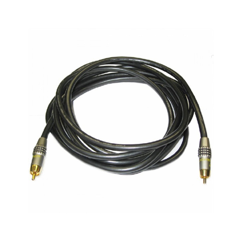 C-CSW-12 – RCA CABLE ASSY M/MX1 12FT GOLD SUBWOOFER CABLE