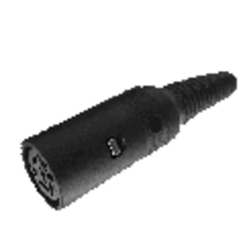 GBQ-524A – DIN JACK 8POS INLINE PLASTIC BLK