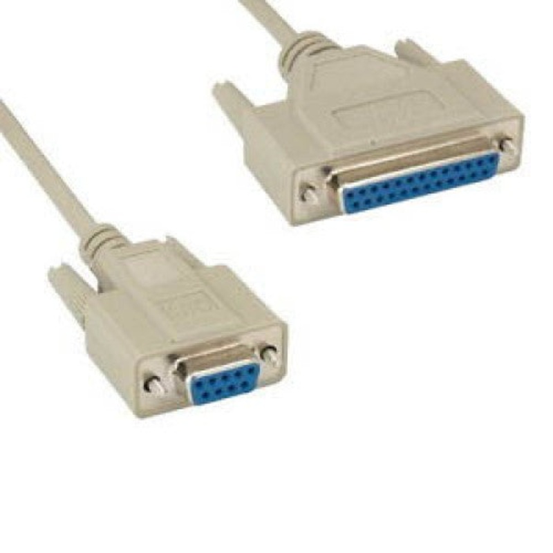 M8520-10925FF – AT MODEM CABLE DB9F/25F 10FT BEIGE
