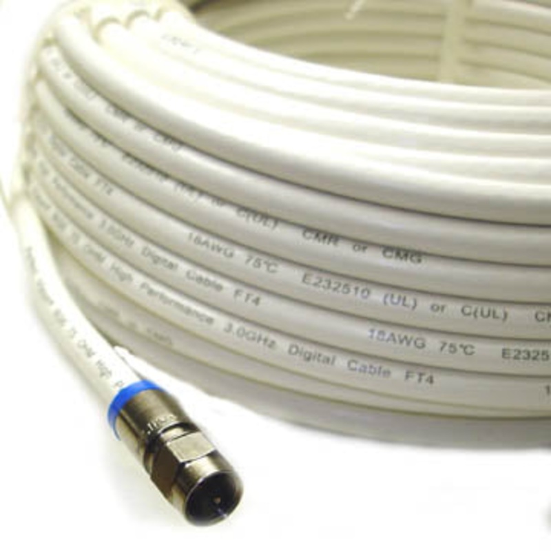 02160 – VIDEO CABLE RG6U F M/M 25FT WHT