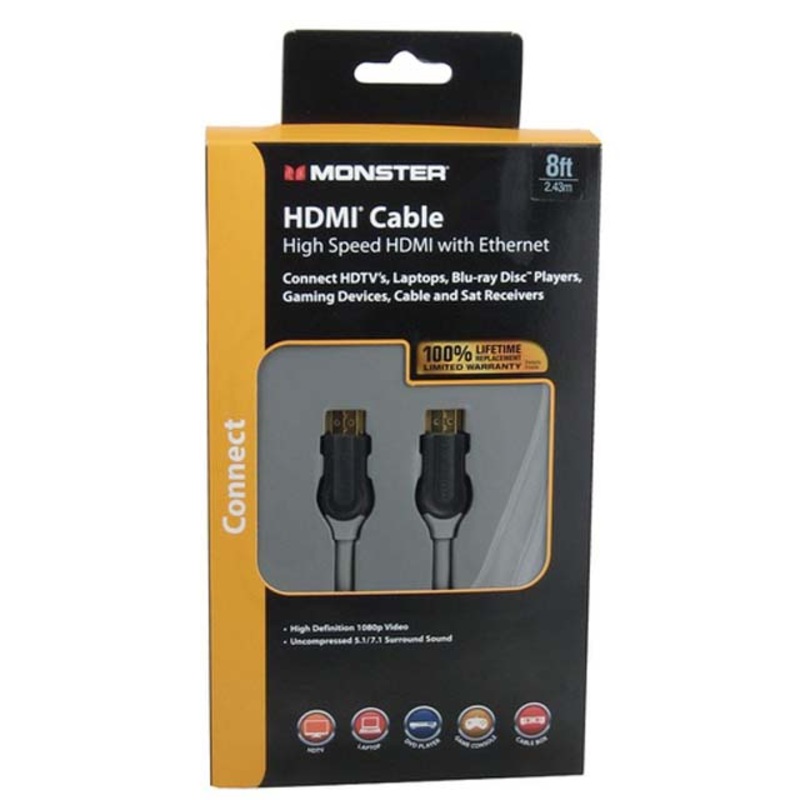 122913-00 – HDMI TO HDMI CABLE 8FT GRY HD