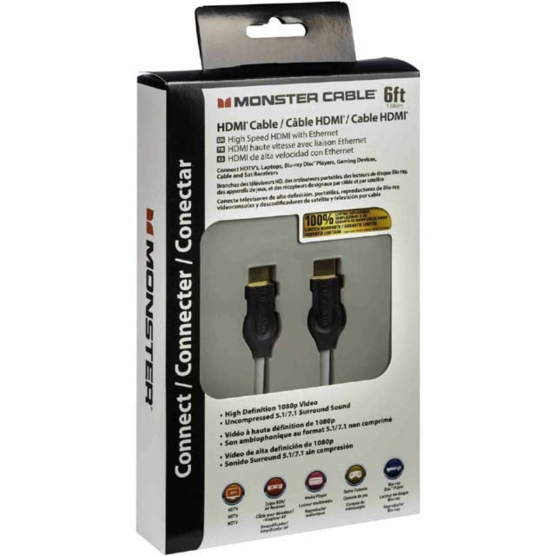 122932-00 – HDMI TO HDMI CABLE 6FT GRY HD