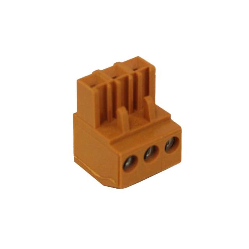 1281860000 – TERM BLOCK 3P FEM PLUG RA 5.08MM  28-16AWG 10A/300V 15MM WIDE ORG