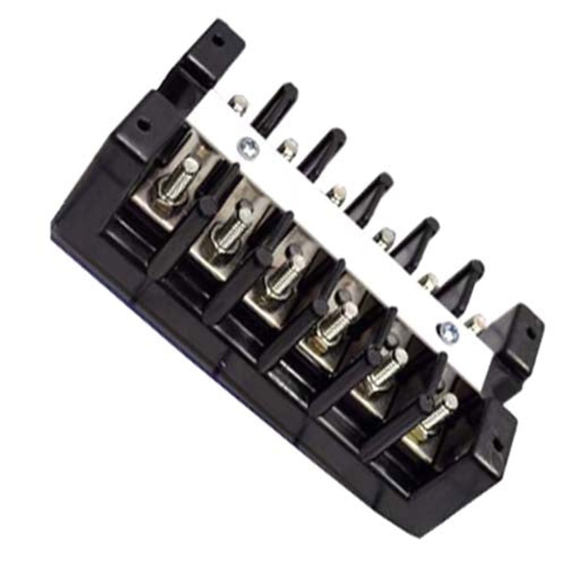 1506 ST – TERM BLOCK 6P FLUSH 2ROW #10-32 16-10AWG 75A/600V 15.88MM PITCH