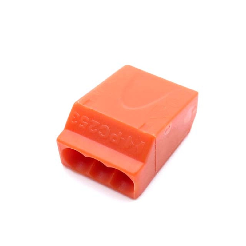 65-253 – PUSH-IN CONN ORG 3C/22-12AWG SOL  (5 pcs/pkg)