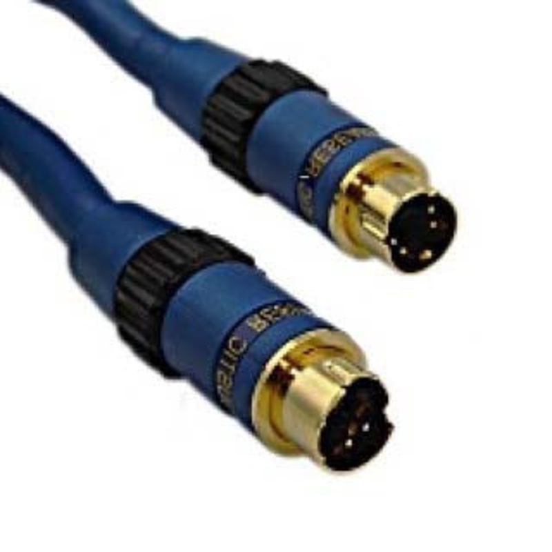 AP021 – S-VIDEO CABLE MINI DIN 4M/M 6FT BLUE GOLD
