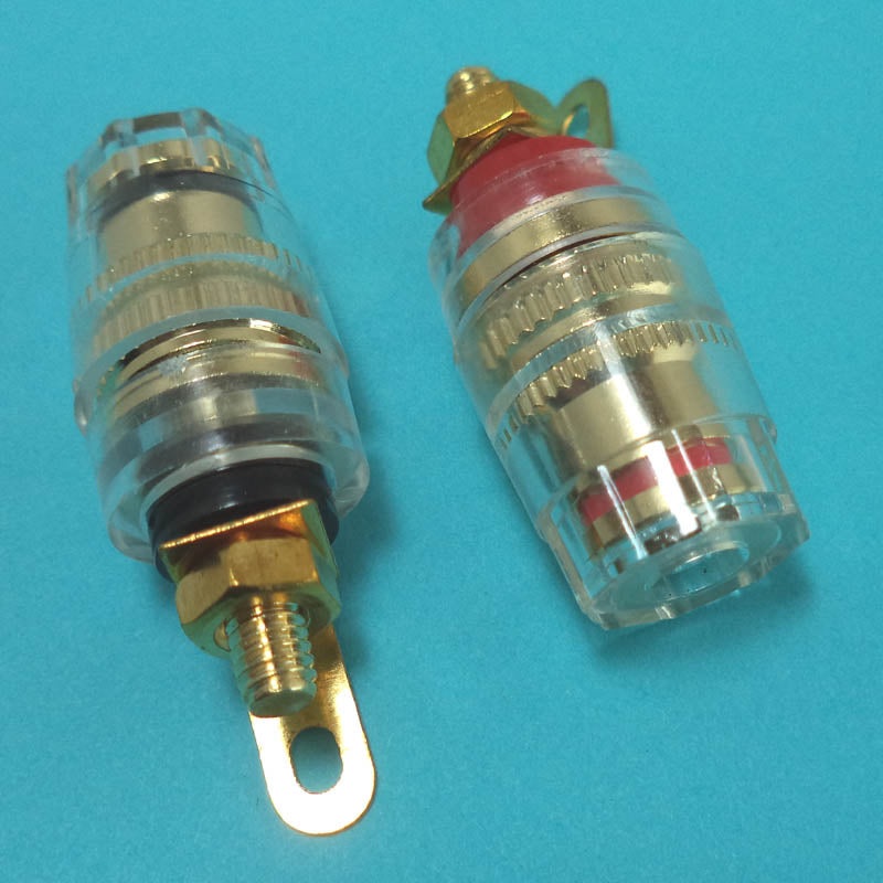 GBE-1972 – BINDING POST BLK AND RED GOLD PLATED 2PIECES/PACK