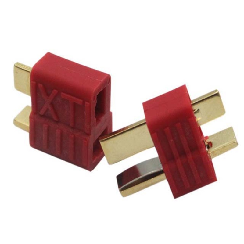 GQMM-2311-2 – T-PLUG DEANS STYLE MALE FEMALE 2PC/SET FOR RC LIPO BATTERIES