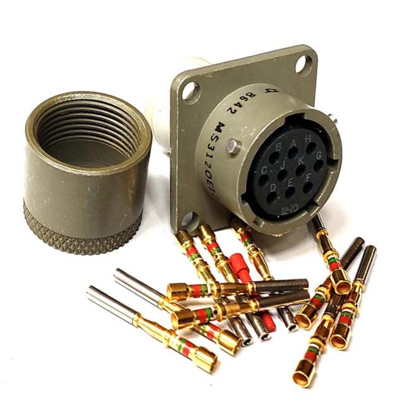 MS3120E12-10S – MIL SPEC CIRCULAR JACK 10S CHMT  7.5A/600V