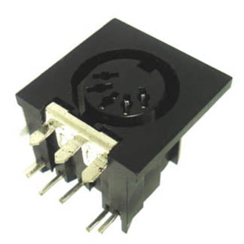 TCS0700-01-010 – DIN JACK 5POS PCRA PLASTIC 180DE