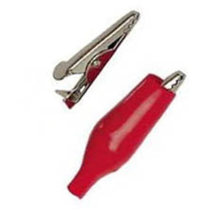 1270-1545 – ALLIGATOR CLIP W/BOOT RED SMALL  (4 pcs/pkg)