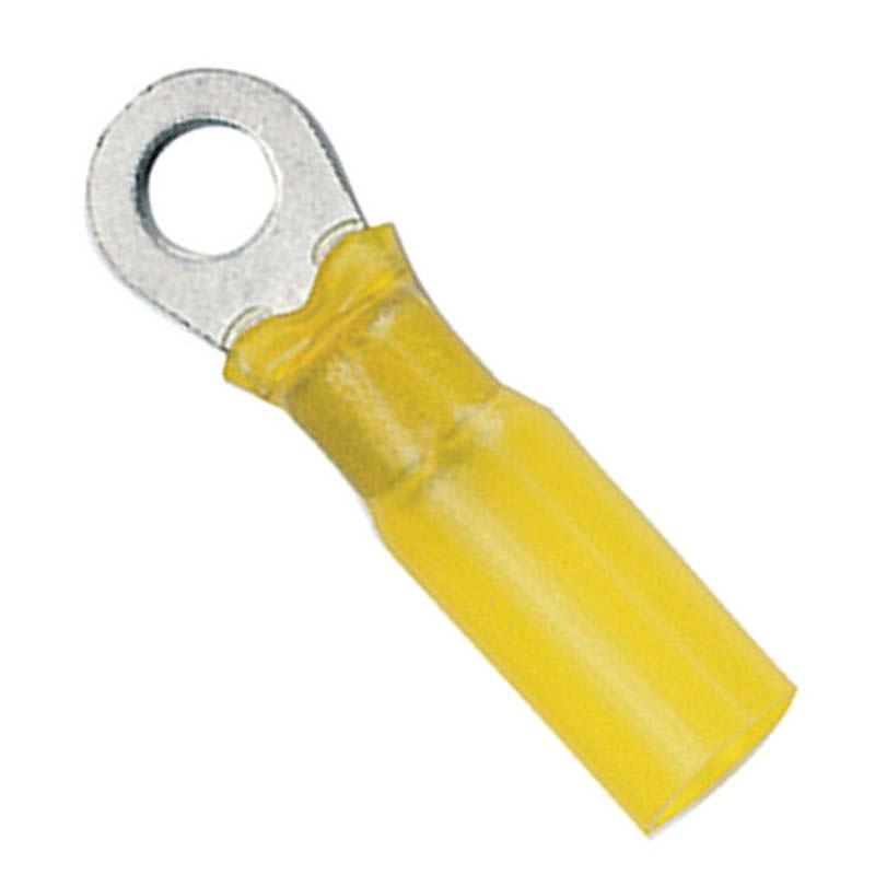312203 – RING TERM YEL #8 12-10AWG ID-4MM OD-9MM HEATSHRINK ADHESIVE (3 pcs/pkg)