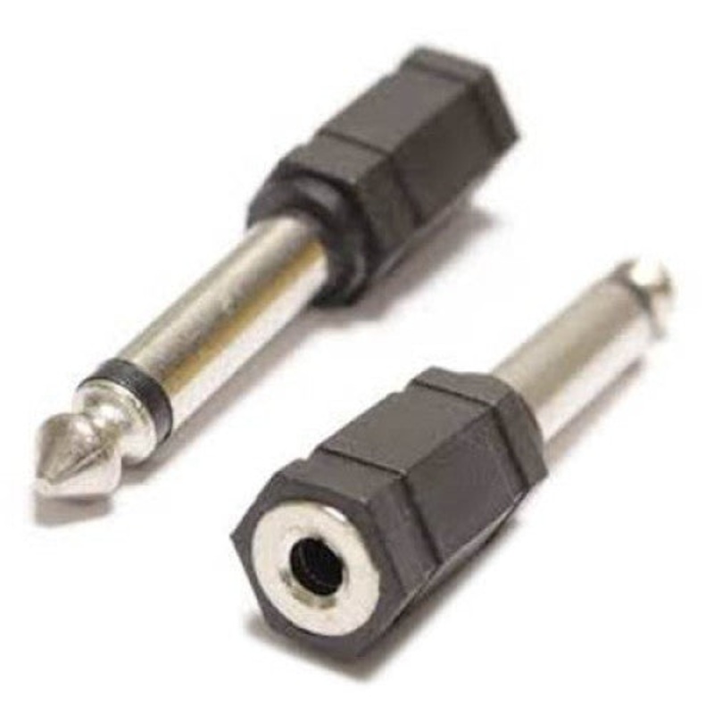 GAW-3115AA – AUDIO ADAPT 6.3MONOPL-3.5STEREO JACK BLACK PLASTIC