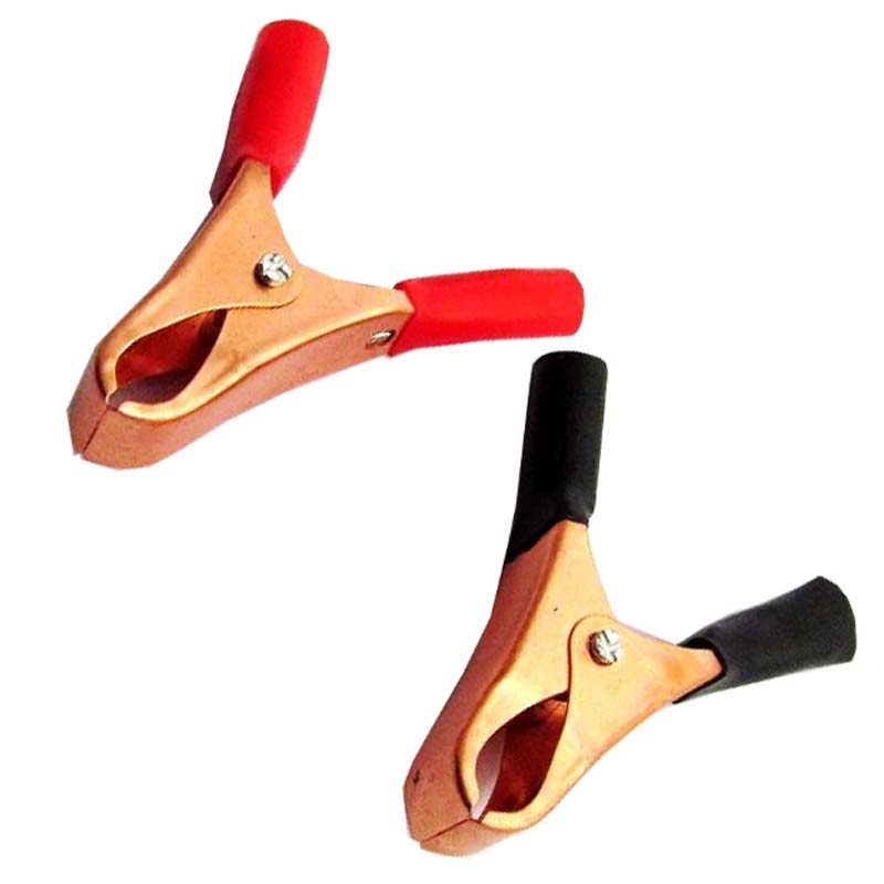 GBP-1648 – ALLIGATOR CLIP 50MM BLK/RED 50A COPPER PLATED INSULATED 2PCS/PK