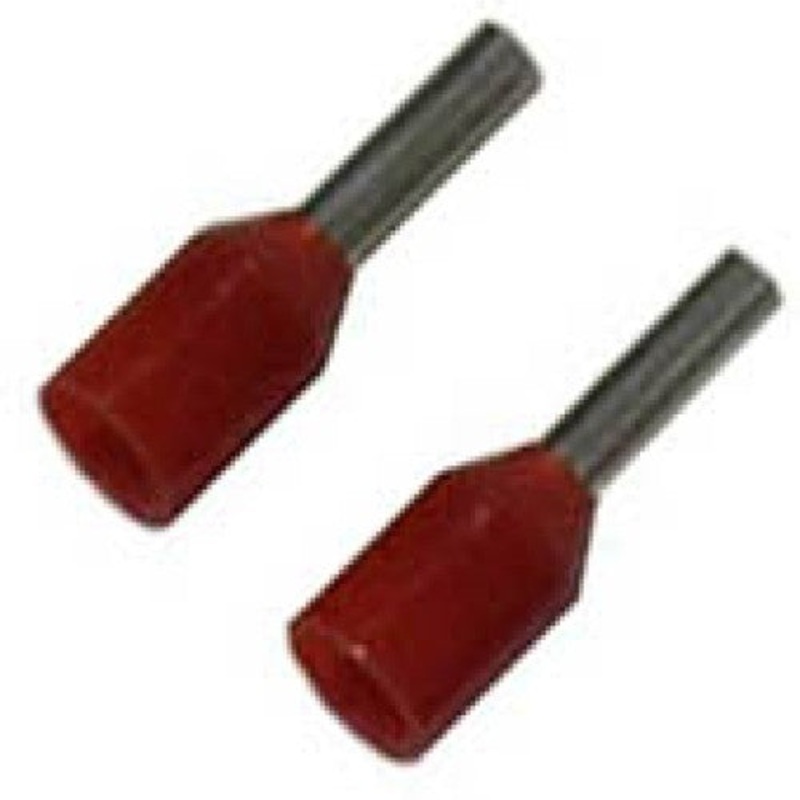 VE1008 – FERRULE 18AWG 8MM STEM RED  (100 pcs/pkg)