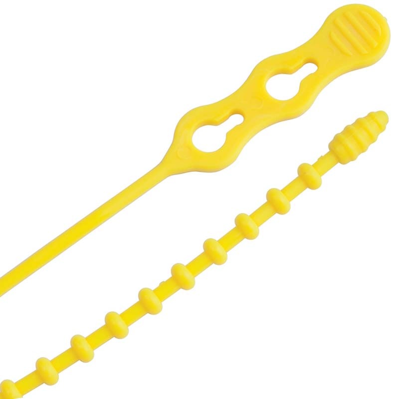 199294 – CABLE TIE BEADED REUSABLE 18IN YEL 140LB (10 pcs/pkg)