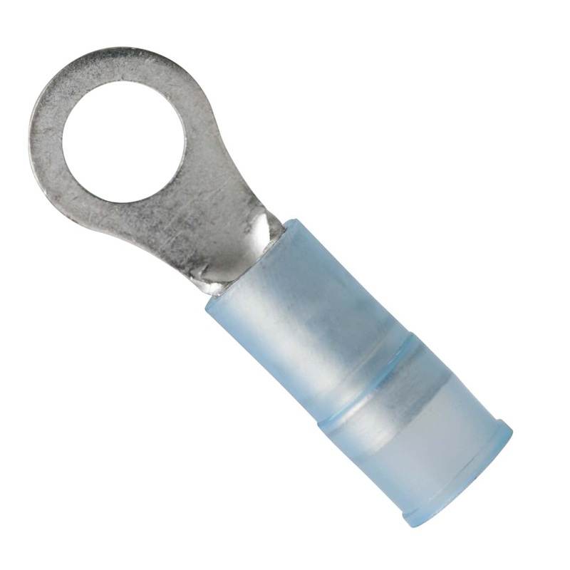 230213 – RING TERM BLU #10 16-14AWG NYLON ID-4.8MM OD-8.7MM DOUBLE CRIMP (6 pcs/pkg)
