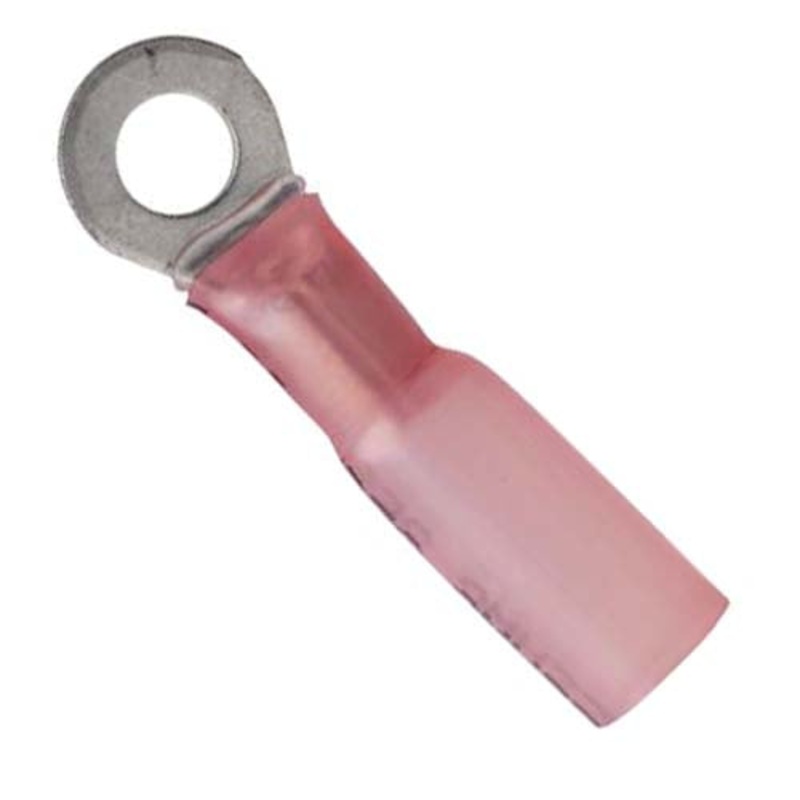 310303 – RING TERM RED #10 22-18AWG ID-4.8MM OD-9MM HEATSHRINK ADHES (3 pcs/pkg)