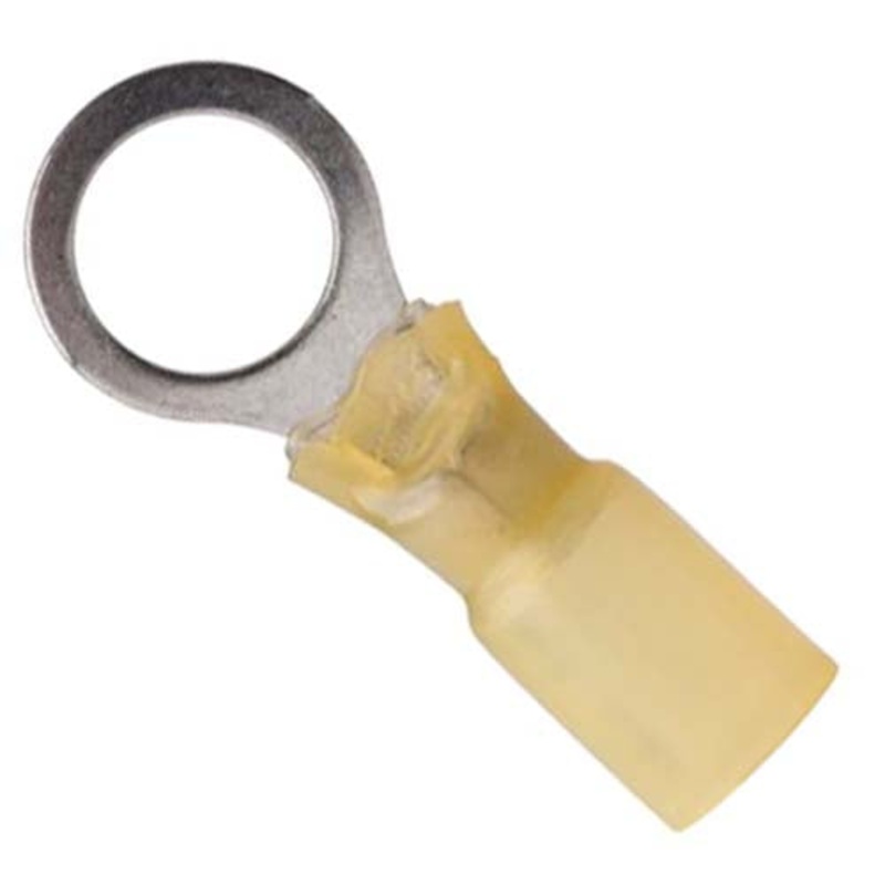 312603 – RING TERM YEL 3/8IN 12-10AWG ID-9.5MM OD-15MM HEATSHRINK ADHE (3 pcs/pkg)