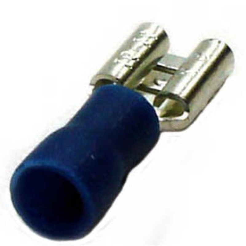 75-143F – QUICK CONN FEM BLU 0.250IN 16-14 AWG 6.35X0.8MM (75 pcs/pkg)