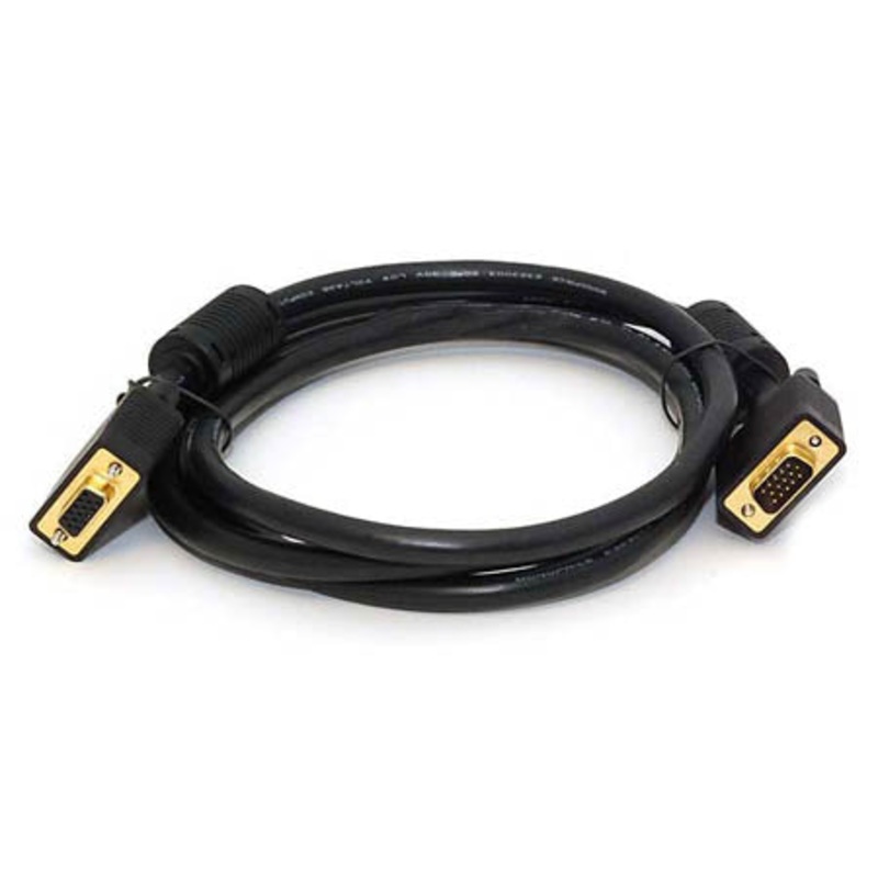 86 – VGA EXT CABLE DBHD15M/F 6FT BLACK GOLD PLATED