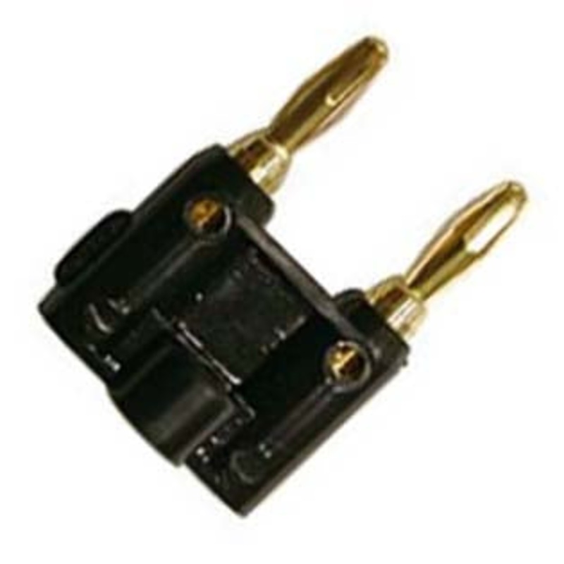 BG1013B – BANANA PLUG/JACK DBL STD BLK GOL