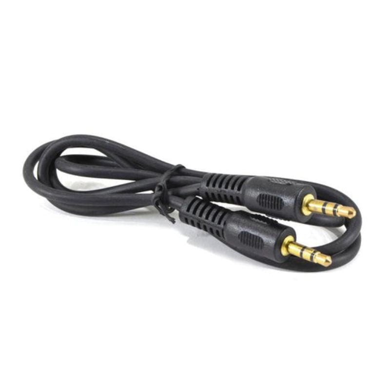 CABLA-000613 – AUDIO CABLE 3.5 STEREO PL-PL 3FT BLK GOLDEN