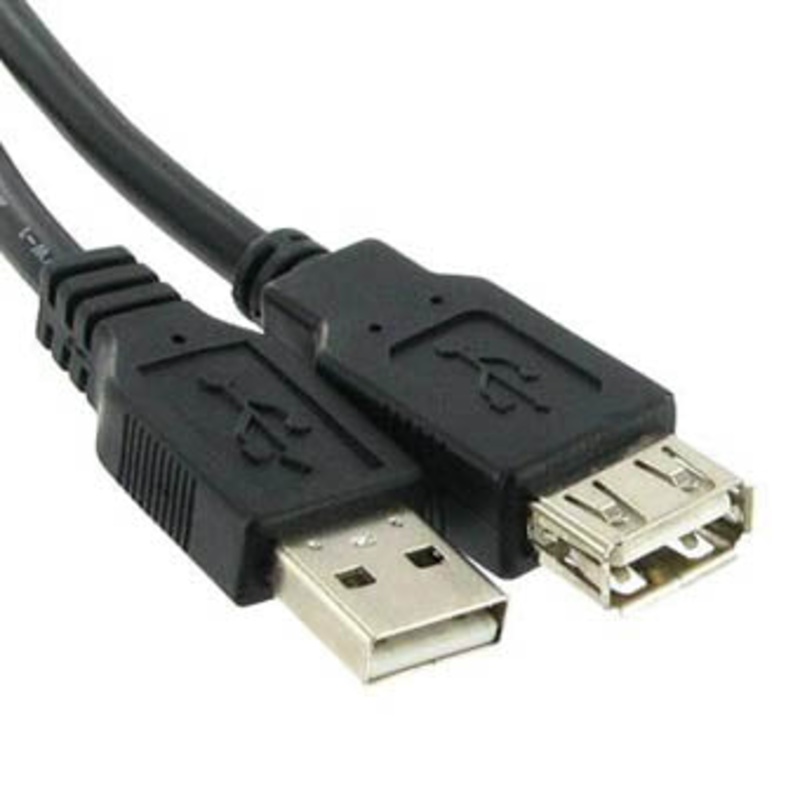 CUSB3-10MF – USB CABLE A-A MALE/FEM 10FT BLK