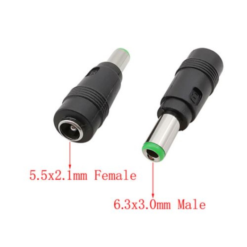 GAJ-911 – DC POWER ADAPT 2.1MM JK-3.0MM PL 5.5X2.1 FEM TO 6.3X3.0MM MALE