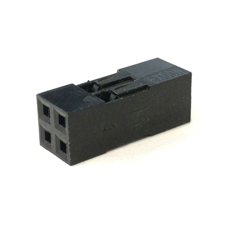 GMQD-5203-4 – DIPSKT 2.5MM 4S HOUS FOR SQ PINS DOUBLE ROW 2X2S DUPONT CONNECTOR (4 pcs/pkg)