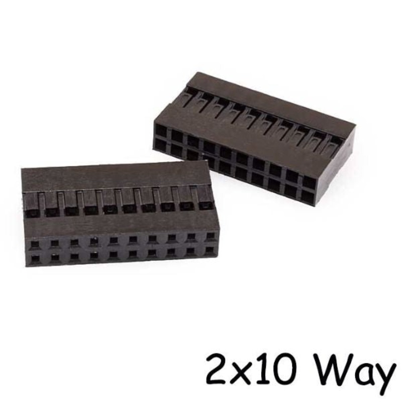 GMQD-6003-2 – DIPSKT 2.5MM 20S HOUS FOR SQ PINS DUAL ROW 2X10S DUPONT (2 pcs/pkg)