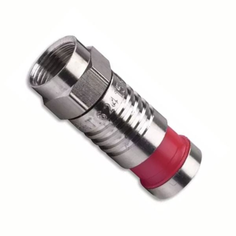 18011-BULK – F PLUG RG59 COMPRESSION RED NICKLE PLATED