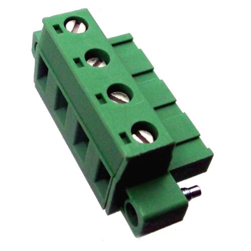 1858785 – TERM BLOCK 4P FEM PLUG RA 7.62MM 24-12AWG 12A/400V 10MM WIDE