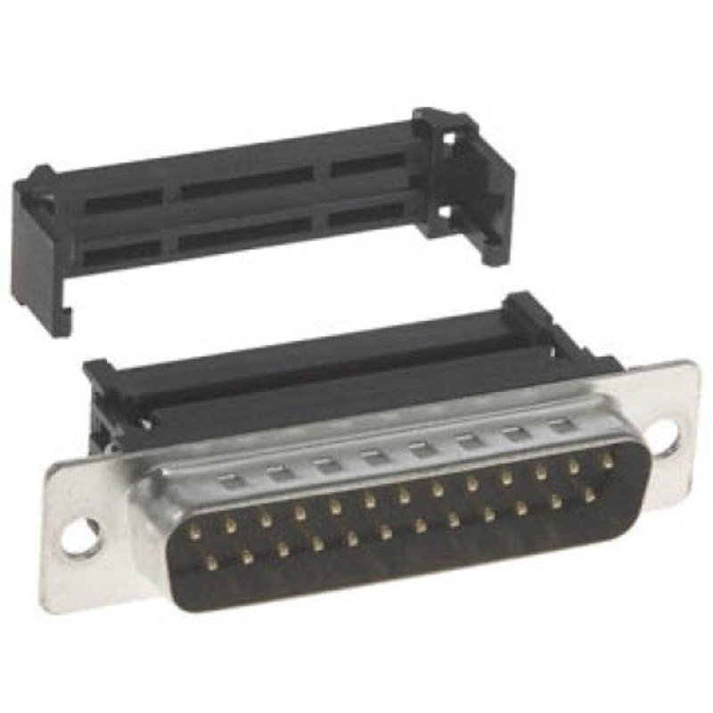30-712-1 – DB25M IDC PLASTIC MET/LIP BLACK