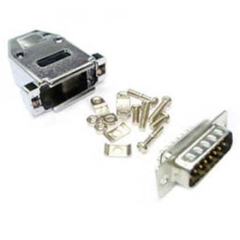 70-4465 – DB15M SOL TIN W/METALLIZED PLASTIC HOOD