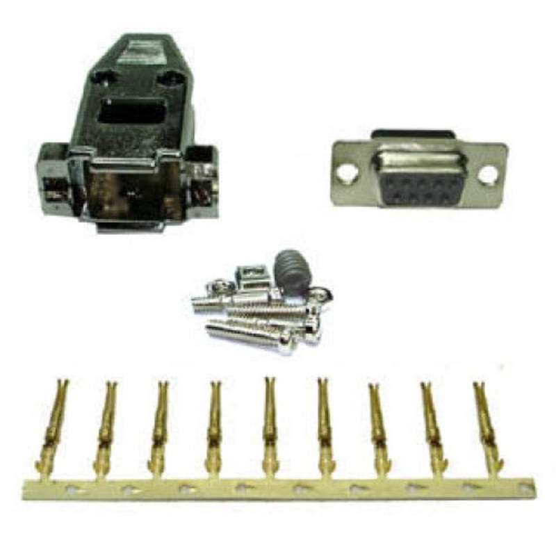 70-6510 – DB9F CRIMP W/METALLIZED HOOD AND PINS