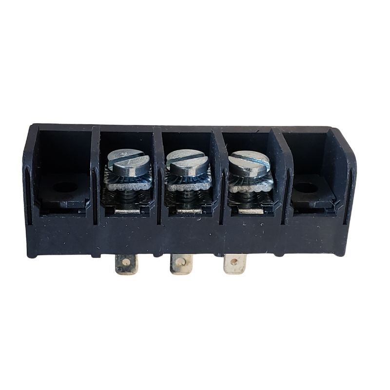 8QCV-03 – TERM BLOCK 3P PCST 1ROW 11MM #8 -32 16-10AWG 30A/300V W-20MM TAB