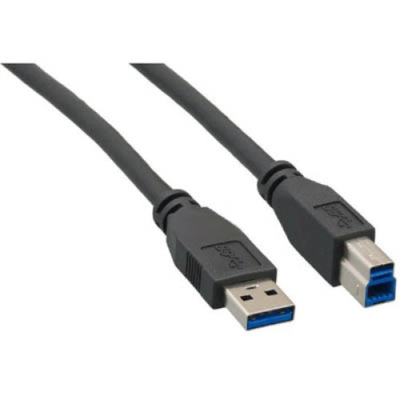 CB-USB6-3.0BK – USB CABLE 3.0 A-B MALE/MALE 6FT BLK SHLD