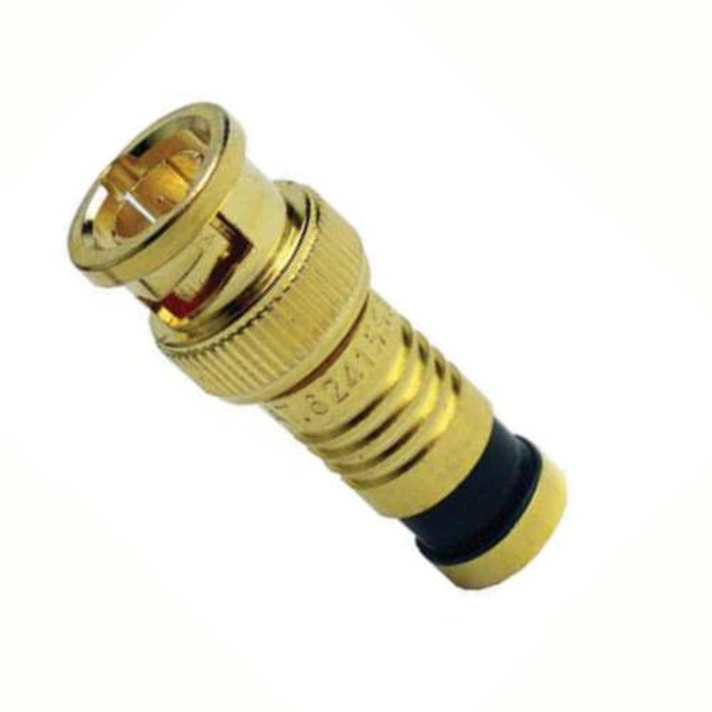 GCA-153 – BNC PLUG RG6 COMPRESSION BLACK GOLD PLATED