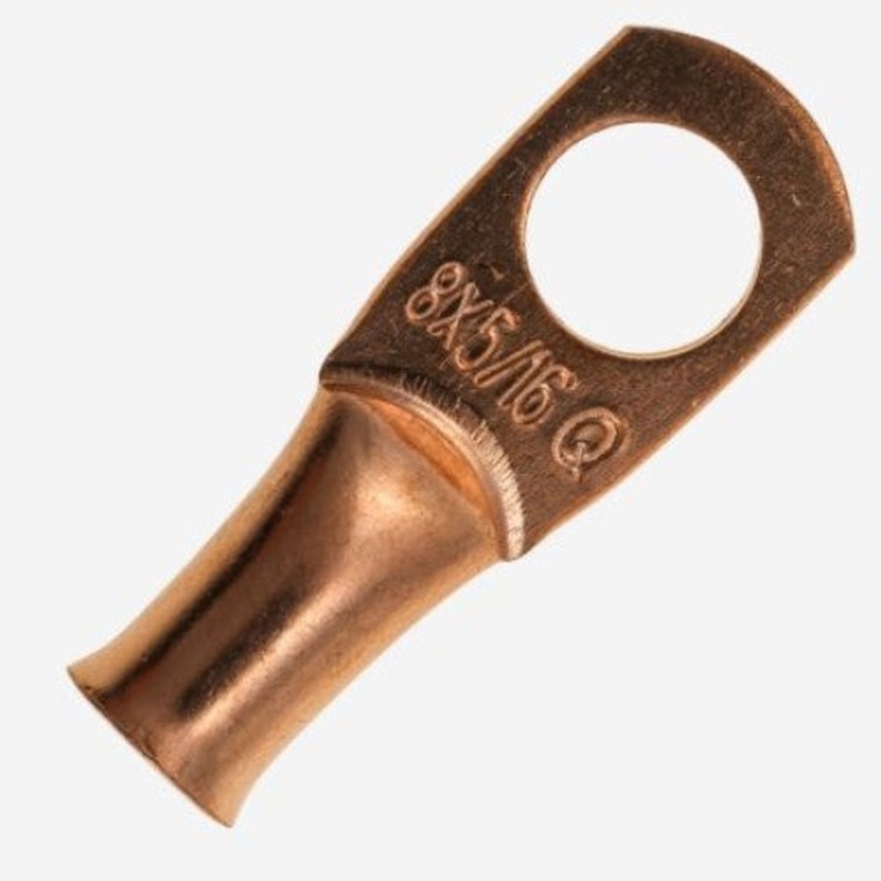 GQAG-5612A-2 – COPPER LUG 8AWG STUD 5/16IN ID-8MM OD-12MM CRIMP/SOLDER (2 pcs/pkg)