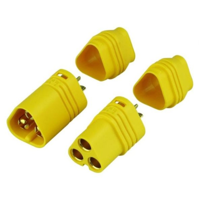 GQML-3311 – CONNECTORS 3PIN MT60 MALE AND FEM SET FOR RC CARS FPV HELICOPTERS