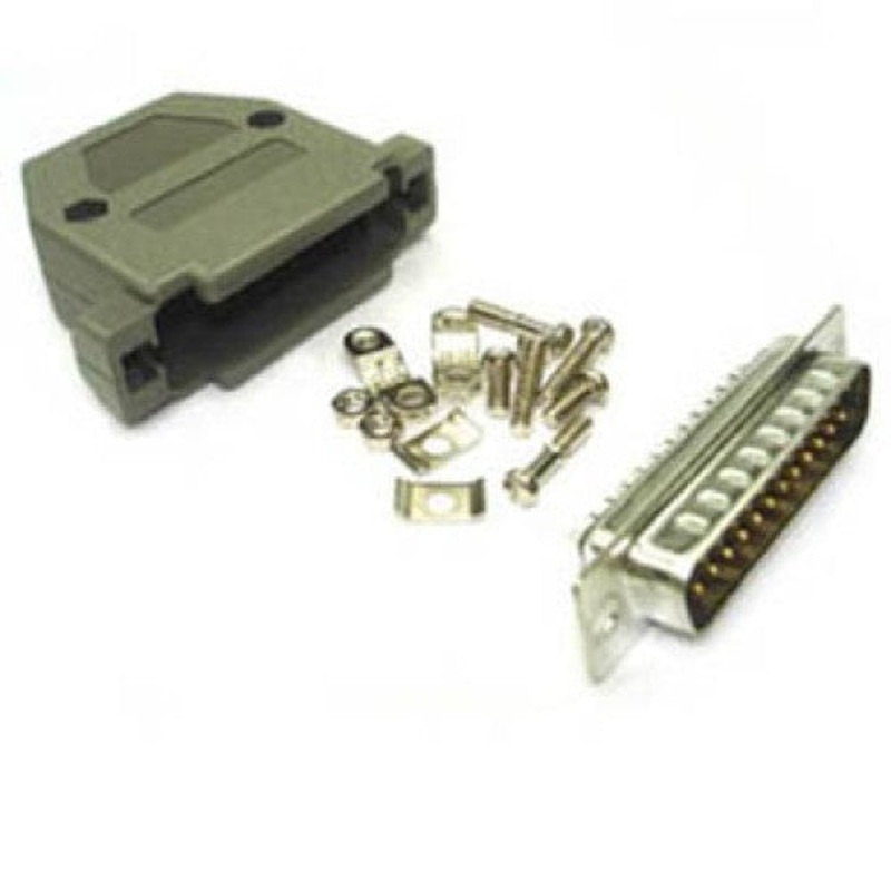 Z-4475 – DB25M SOL TIN W/PLASTIC HOOD GREY